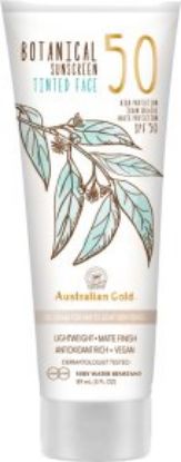 Bild von Australian Gold BOTANICAL Sunscreen SPF 50 Tinted Face light skin tones