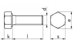 Picture of Sechskantschraube M12x16 DIN933 8.8 verzinkt