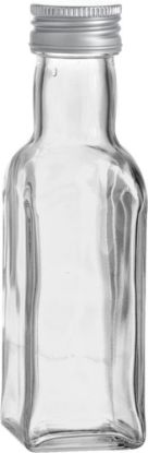 Picture of R, Flasche 4Kant klar/Schraubver. PP31,5si, Maraska, 100ml, silber