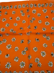 Bild von Baumwolltuch mit Edelweiß - Orange