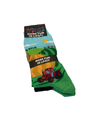 Bild von Socken - Socks 4 Fun - More Fun In Life!!! -  mit Traktormotiv