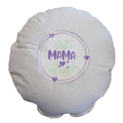 Bild von Rundes Lavendelkissen "Beste Mama", Muttertagsgeschenk